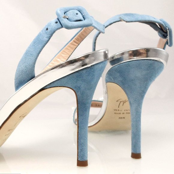 NEW $895 GIUSEPPE ZANOTTI FAUX PEARL EMBELLISHED STRAPPY SLINGBACK SANDALS HEELS - Picture 5 of 13